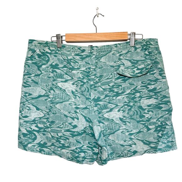 Patagonia 5" Baggies Shorts Sketchy Fish Gem Green Medium (L / XL Fit: See Note) - Picture 2 of 14